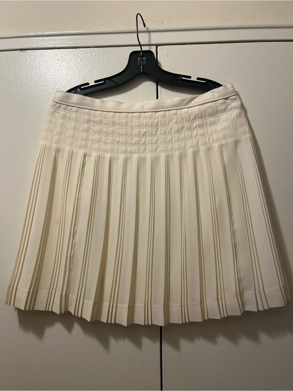 J. Crew Pleated Mini Skirt in Cream